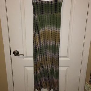 Tie dye maxi skirt